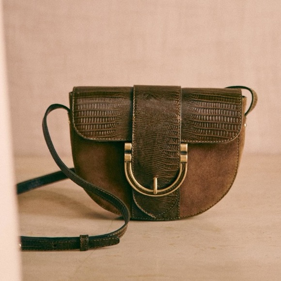 Sezane Handbags - Sezane Brown and Gold Crossbody Bag
